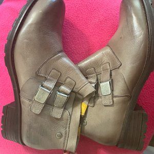 JAFRA Boots Faded Look Brown Ankle Comfy Style Leather Size EUR 41